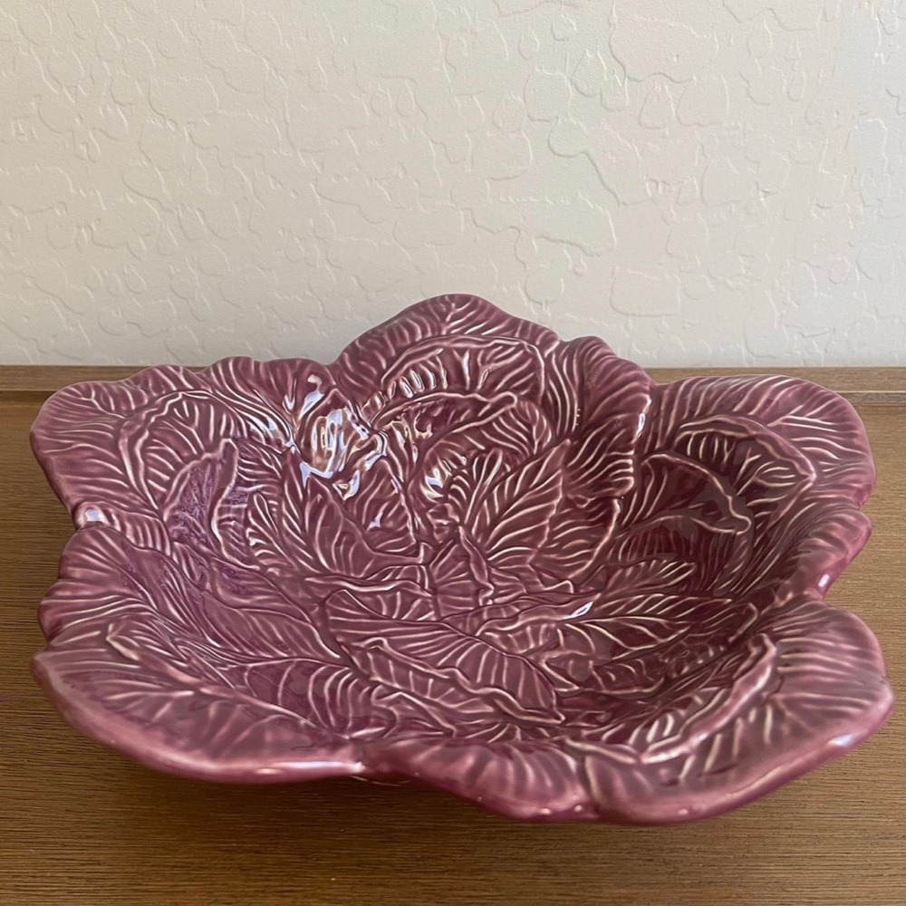 John Derian Cabbage Stoneware Serving Bowl Purple - Picture 4 of 6